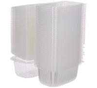 GUILLIN - ONDIPACK OK1050 SACHET DE 50 Boite 1000cc Micro-Ondable A Couvercle Charniere, Polypropylène, Transparent, 18,5 x 13,5 x 8,4 cm, Translucide