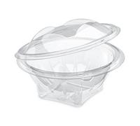GUILLIN - SEKIPACK SLR500C* SACHET DE 50 Bol Salade 500cc A Couvercle Charniere Sécable, Polyéthylène, Transparent, 15,5 x 15,5 x 8,5 cm