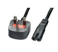 Guilty Gadgets ? - 2m 2 Metre Figure of 8 Mains Cable/Power UK 3 Pin 2 wire Copper Lead Plug Cord Iec C7 for Sky Cable Boxes Laptops Radios, Projector, PS3 Slim, Sky Receiver