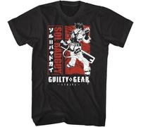 Guilty Gear Strive Sol Badguy Men's T Shirt Anime Characters Arc Video Game Black S