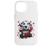 Guilty of Love - Chien Dalmatien Amusant Saint-Valentin Coque pour iPhone 14
