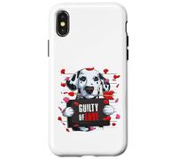 Guilty of Love - Chien Dalmatien Amusant Saint-Valentin Coque pour iPhone X/XS