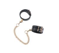 Guilty Pleasure BDSM Gp Premium Ankle Cuffs With Chain Black Taille Unique