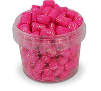 Guimauves pour la pêche à la truite - Effet pailleté - Odeur intense - 60 g - Rose