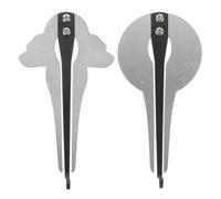 Guimbarde Ronde en Métal Argenté, Instrument Ethnique Portable | 2 Pièces, Son Pur et Résonnant, Léger pour Voyage, Aventures en Plein Air, Passionnés de Musique