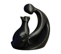 GuimMCanLin Décor Chat Maison | Mignon Ornement décoratif commémoratif pour Animal de Compagnie - Sculpture Humaine et Féline - pour Famille, Fils, Adolescents, Salon, Bureau, Chevet, étagère