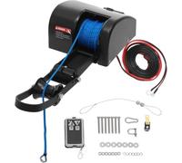 Guindeau Électrique 12 V, 20 Kg, Treuil Marin Avec Télécommande Sans Fil, Corde En Nylon De 30 M (31 M), 318 Kg (700 Lb) Et Davier Dancre Pour Bateaux De Pêche, Vedettes Et Petits Navires. Black
