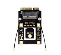 Guindxan Adaptateur M.2 NGFF vers Mini PCI-E (PCIe+USB) pour M.2 Wifi Bluetooth sans Wlan carte pour AX200 9260 8265 8260 pour ordinateur portable