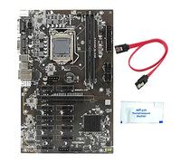 Guindxan B250 BTC Carte mère 12 emplacements pour carte graphique PCI-E DDR4 DIMM RAM SATA3.0 avec graisse thermique + câble SATA