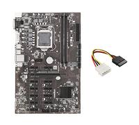 Guindxan B250B Carte mère ETH minière+4PIN IDE vers câble LGA1151 DDR4 12X fente pour carte graphique MSATA pour BTC Mining