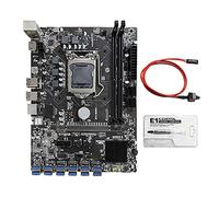 Guindxan B250C Carte mère minière avec graisse thermique+câble de commutation 12 USB3.0 vers fente PCIE LGA1151 SATA3.0 Support DDR4 DIMM RAM