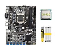 Guindxan B75 ETH Carte mère 12 PCIE vers USB 3.0 + G1620 CPU + tournevis LGA1155 MSATA DDR3 B75 BTC USB Carte mère