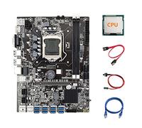 Guindxan B75 ETH Carte mère minière 8XPCIE adaptateur USB + CPU + câble réseau RJ45 + câble SATA + câble de commutation LGA1155 B75