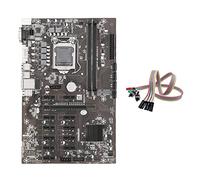 Guindxan Carte mère B250B ETH pour minage + 1 câble double interrupteur avec lumière LGA1151 DDR4 12X fente pour carte graphique MSATA SATA pour BTC