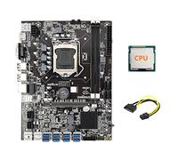 Guindxan Carte mère B75 ETH Mining 8XPCIE Adaptateur USB + CPU + SATA 15 broches vers câble 6 broches LGA1155 MSATA B75 USB BTC