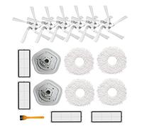 Guindxan Lot de 17 brosses latérales pour aspirateur robot W10/W10 Pro avec filtre HEPA
