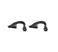 Guindxan Lot de 2 blocs d'alimentation à 6 broches vers ventilateur 4/3 broches 1 9 câbles (avec en nylon) 27 cm