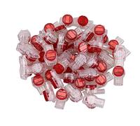 Guindxan Lot de 55 connecteurs UR à 3 ports Rouge + Transparent