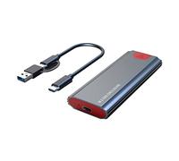 Guindxan M2 SSD Case M.2 vers USB 3.1 Gen 2 10Gbps NVMe SSD BoîTier pour NVMe PCIE M Key/(B+M) Key SSD Disque Dur, M2 SSD Case OTG