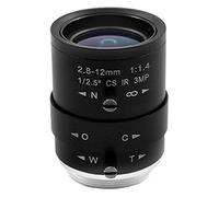 Guindxan Objectif de caméra de vidéosurveillance HD 3 MP 2,8-12 mm Varifocale Zoom Focus Mount pour caméras de sécurité industrielles