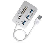 Guindxan USB HUB 3.0 Répartiteur USB 3 Ports Extenseur Multi USB 3 0 Hub Lecteur de carte SD USB 3.0 Expander pour PC