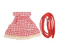 Guinea Harness, Small Animal Strap Dress Set, Soft Pet Clothes with Strap, Lightweight Adjustable Design, for Outdoor Training Backyard Camping Walking Use,3.94x2.17 inches