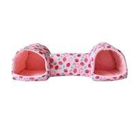Guinea Pig Bed & Tunnel Hideaway | Polyester + PP Cotton, 51x17x15cm, 145g | Non-Slip Bottom Washable Small Animal House | Warm Nest Cave for Rabbits, Hamsters & Ferrets
