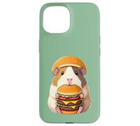 Guinea Pig Hamburger Double Cheeseburger Fast Food Hat Coque pour iPhone 15