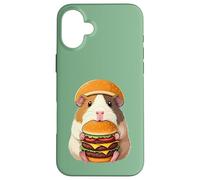 Guinea Pig Hamburger Double Cheeseburger Fast Food Hat Coque pour iPhone 16 Plus
