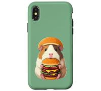 Guinea Pig Hamburger Double Cheeseburger Fast Food Hat Coque pour iPhone X/XS