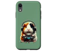 Guinea Pig Playing Video Games Guinea Pig Boy Kid Girl Gamer Coque pour iPhone XR