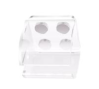 Guinea Pig Water Bottle Holder, Magnetic Feeder Brackets, 2.2 inches Compact Acrylic Hamster, Drinking Bottle Stand for Hedgehog Cage, Small Animal Hydration Support, Clear