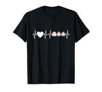 Guinea Pigs Heartbeat Love Cochon d'Inde humoristique T-Shirt
