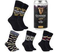 Guinness Cadeau Homme Lot Chaussettes Homme de 4 Paires en Boîte, Chaussettes Chaudes Doux, Cadeau Mari Petit Ami