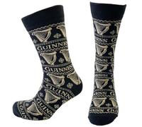 Guinness Chaussettes avec harpe, noir/or