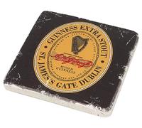 Guinness Dessous de verre effet pierre - Motif étiquette