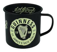Guinness Enamel Mug With St' James Gate Label Black Design