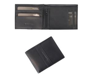 Guinness Ensemble cadeau portefeuille en cuir noir et porte-clés - Blocage RFID, portefeuille bifold en cuir véritable pour homme, porte-cartes fin, élégant et durable - Produit officiel, Portefeuille
