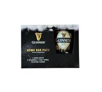 Guinness Home Bar Pack Verres à pinte | Cartes à jouer | Tapis de bière | Serviette de bar