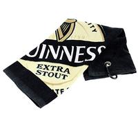 Guinness Label Cotton Serviette de Golf avec Mousqueton Noir
