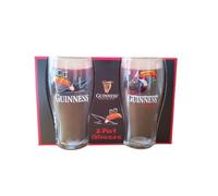 Guinness Lot de 2 verres à bière Toucan Tulipe - Coffret cadeau | Édition classique et de Noël | Produit officiel