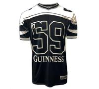 Guinness Maillot de football américain noir et crème, Noir/crème, L