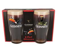 Guinness Official Merchandise Tortue/Toucan Gilroy Lot de 2 verres à pinte Transparent