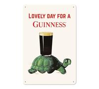 GUINNESS - Plaque en tôle - 20 x 30 cm - Lovely Day for a Guinness - Tortue - Girouette G300/002