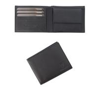 GUINNESS Portefeuille en cuir noir et porte-clés - Blocage RFID, portefeuille à deux volets en cuir véritable pour homme, porte-cartes fin, portefeuille élégant et durable pour homme - Produit
