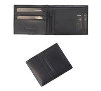 GUINNESS Portefeuille en cuir noir et porte-clés - Blocage RFID, portefeuille à deux volets en cuir véritable pour homme, porte-cartes fin, portefeuille élégant et durable pour homme - Produit