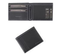 GUINNESS Portefeuille en cuir noir et porte-clés - Blocage RFID, portefeuille à deux volets en cuir véritable pour homme, porte-cartes fin, portefeuille élégant et durable pour homme - Produit