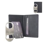 Guinness Portefeuille officiel à deux volets en cuir pour homme - Blocage RFID, 6 emplacements pour cartes, compartiment pour billets et 2 poches cachées - Portefeuille pour cartes de crédit en cuir