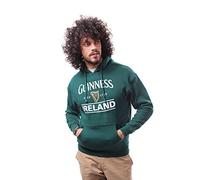 Guinness Pullover Hoodie With Guinness Logo and Ireland Print Forest Green Colour