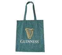 Guinness Sac fourre-tout en coton recyclé Motif harpe Vert 37 x 41 cm, turquoise, 37 cm x 41 cm